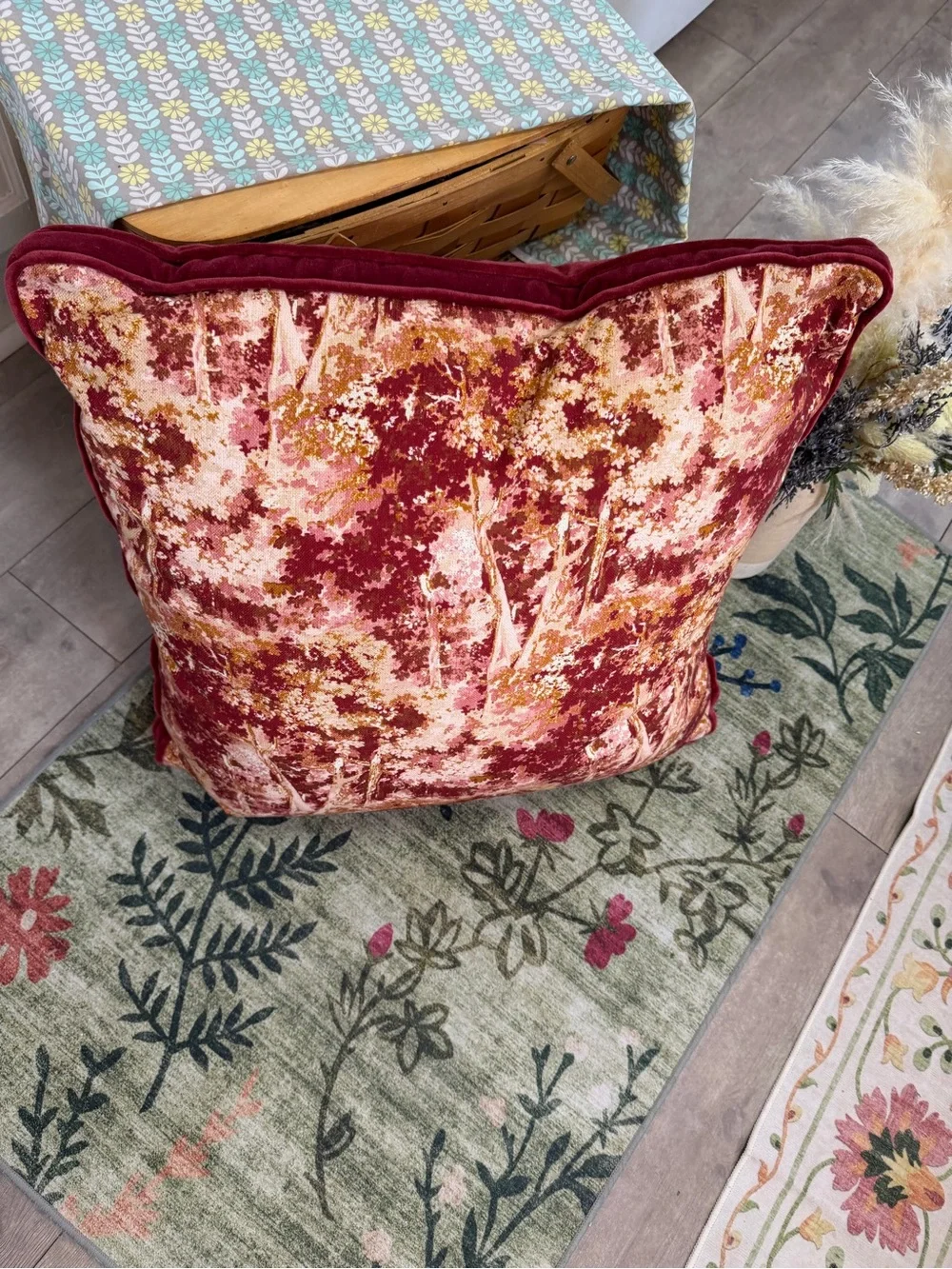 New Threshold X Studio McGee 24x24 Abstract Throw Pillow Abstract Tree Victorian